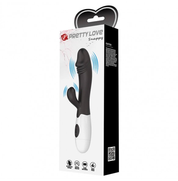 PRETTY LOVE - Snappy Wand Vibrator (Battery - Black)